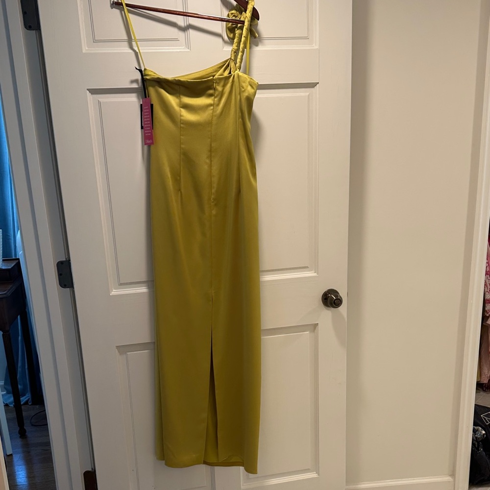 Marchesa One Shoulder Black Tie Dress NWT - Picture 4 of 4